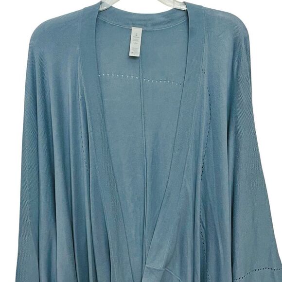 Lululemon Athletic Wrap Open Front Poncho Cardigan Lagenlook Boho Sweater OS - Picture 3 of 16